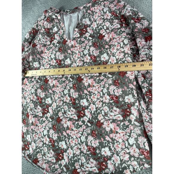 BTFBM Shirt Womens 2XL XXL Multicolor Plus Floral Amazon Lined Lightweight Top - Picture 7 of 11